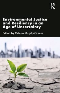 Cover of Celeste Greene's book -- image of small plant budding from concrete with city in the background