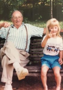 Photo of Dr. Rea Prado with her grandfather.