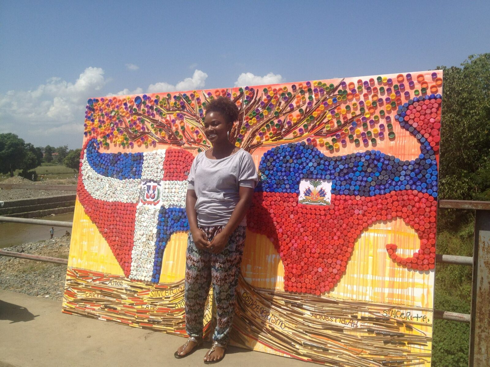Photo of Dr. Napoleon's community art project