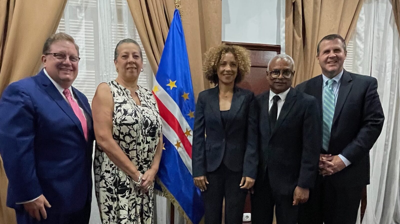Photo of Dr. Clarkson with Cape Verde delegation