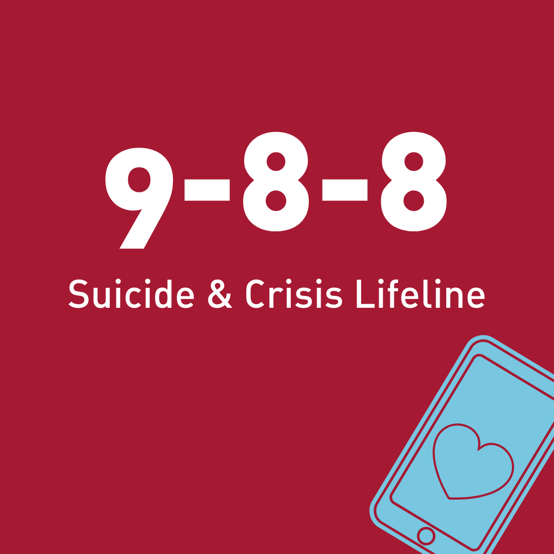 Graphic of 988 hotline