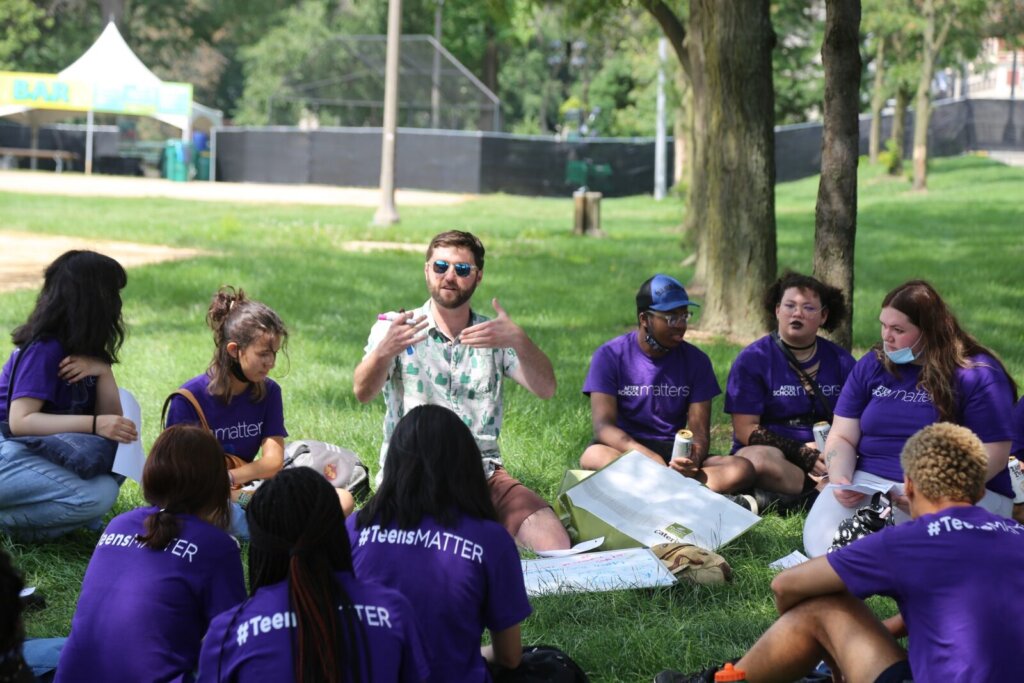 Photo of ASM students with an instructor