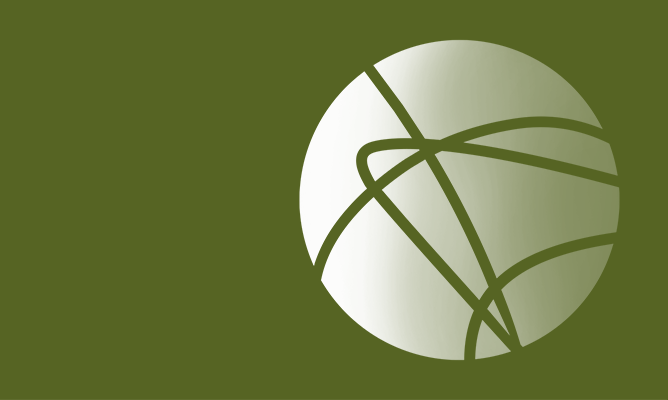 A green background with a white circle on the right, featuring intersecting curved olive lines forming an abstract pattern inside the circle—symbolizing unity as Voters Elect the IPA Board.